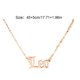 thumbnail image 5 of Collar de amistad Sonducket Clásico Inglés con colgante de signo del zodiaco oro rosa, 5 of 6