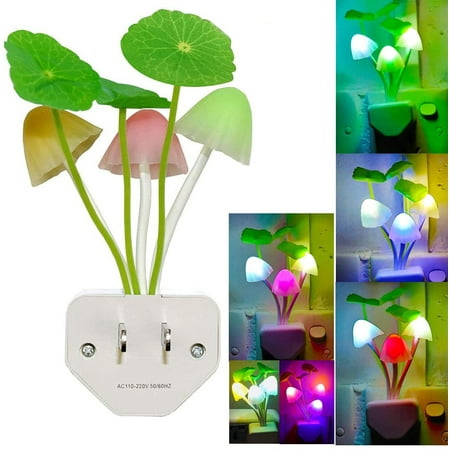

Heldig Led Night Light W/Smart Sensor 0.6W Plug-in Night Lights for Kids Adults Cute Mushroom Night Light Bedroom Home Decor Light Wall Lamps NightLightB