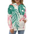 thumbnail image 4 of Tropical Flamingo Pattern Men's Women Vintage 3D Hooded Sweatshirt - All-Season Loose Fit Streetwear, 4 of 6