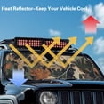 thumbnail image 5 of Uorisanigo Windshield Sun Shade Compatible with Jeep Wrangler TJ JK JL &Gladiator JT 2/4 Door Camo Forest Print Sunshade Cover Reflective Sun Visor Block UV Keep Cool, Car Accessories, 5 of 7