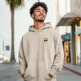 thumbnail image 4 of Dalix Alien Embroidery Relaxed Hoodie Soft Fleece Sweatshirt Fit Lounge Mens in Beige XL X-Large, 4 of 4