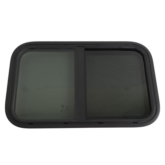 RV Slide Window, Aluminum Alloy Frame 610x385mm Durable Tempered Glass RV Replacement Window for Engineering Vehicles