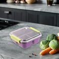 thumbnail image 4 of Student Lunch Box Microwaveable Worker Sealed Portable Fresh Compartment Lunch Box, 4 of 6