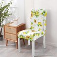 thumbnail image 4 of Dining Room Chair Covers Set of 4 with Lemons Floral Pattern Bright Yellow Washable Stretch Slipcovers Removable Protector for Kitchen Home Party, 4 of 6