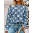 thumbnail image 2 of YOGAFOX Women's Cute Long Sleeve Sweater 2025 Fall Printed Oversized Knit Pullover Tops Trendy Clothes S-XL, 2 of 5