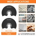 thumbnail image 2 of AEVXKHI 12PCS Oscillating Saw Blades Set, 3-1/2inch Semicircular Saw Blade, 12PCS Multitool Blades, Quick Release Oscillating Blades with 6 Gasket Adapter for Wood Soft Metal Plastic, 2 of 11