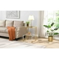 thumbnail image 4 of CoSoTower Golden Side Table, 2-Tier Acrylic Glass End Table for Living Room&Bedroom, 4 of 9