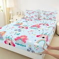 thumbnail image 3 of jejeloiu Cartoon Elf Princess Queen Sheet Sets,Chic Castle Flat Sheet,Colorful Loves Stars Pattern Queen Fitted Sheet For Girls Teens,Luxury Bedroom Decor,4pcs, 3 of 7