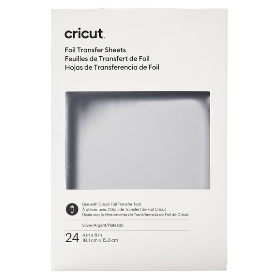 Cricut® Foil Transfer Sheets, Silver (24 ct), 4" x 6"