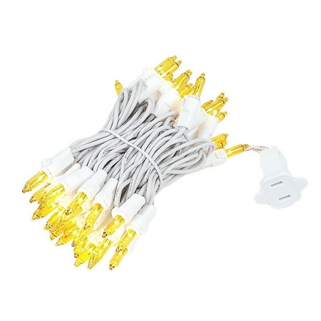 Novelty Lights 50 Light Christmas Mini Light Set, White Wire, 11 Long - Walmart.com