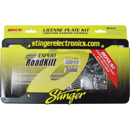 Stinger - RoadKill Expert Sound Damping License Plate Kit - Silver/Black