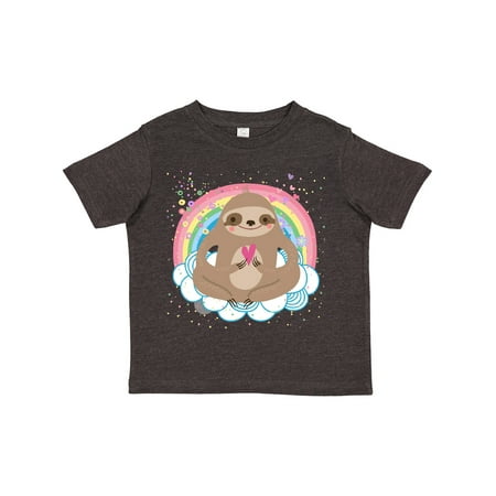 

Inktastic Sloth Yoga Rainbow Gift Toddler Toddler Girl T-Shirt