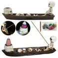 thumbnail image 4 of Yucurem Creative Skull Incense Holder Resin Skeleton Ship Incense Halloween Decor Home Decorations, 4 of 10
