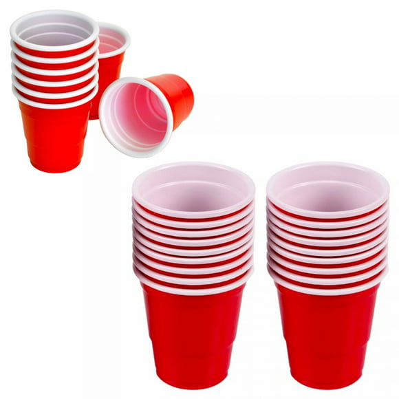 100 Mini Cups 2oz Plastic Shot Glasses Jelly Drink Party Disposable Colors