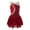 Red, variant on Haitryli Kids Girls Figure Ice Skating Dress Ballet Dance Dress Mesh Splice Lyrical Dancewear Purple 8
