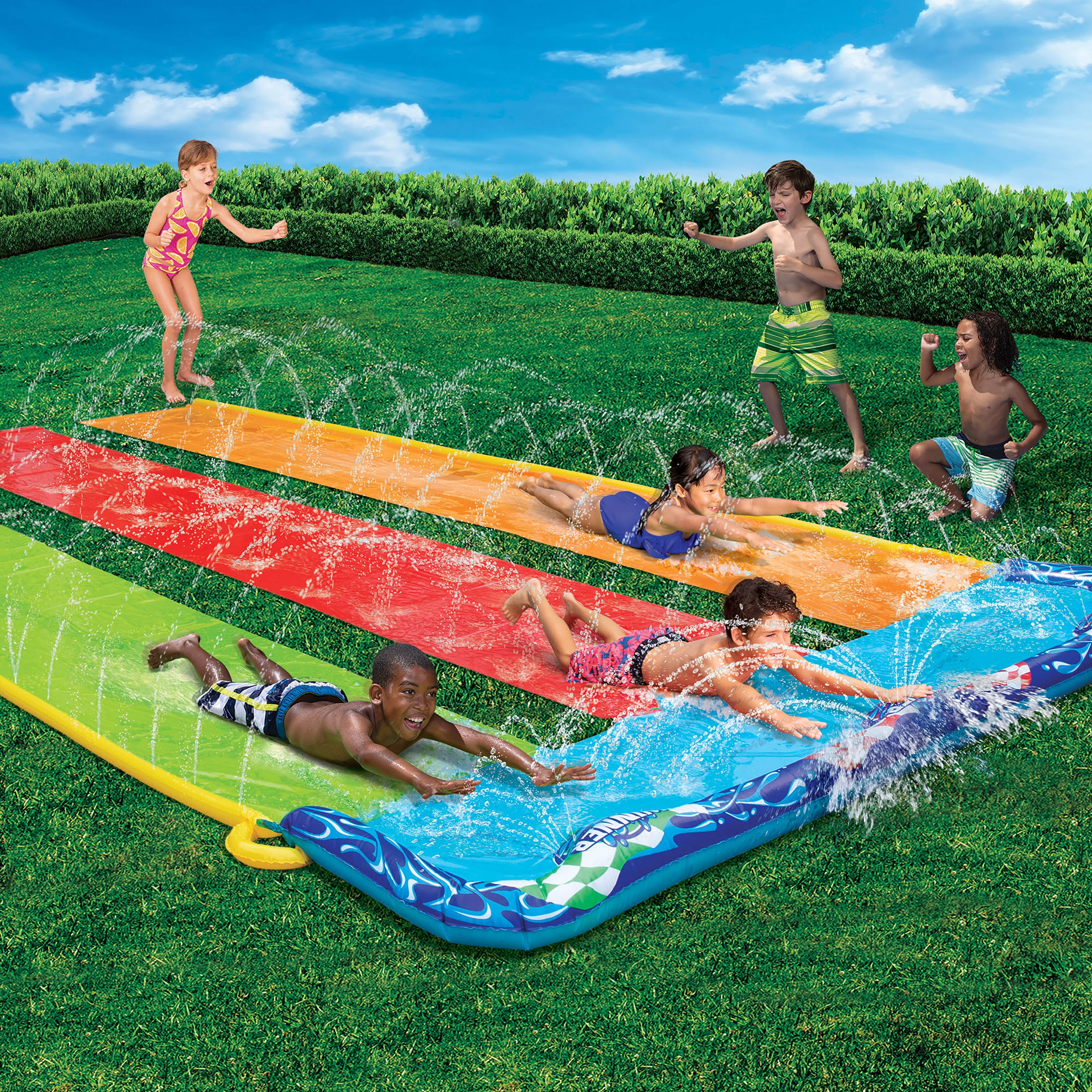 Banzai - 16' Triple Tag Racing Slide - Side-by-Side-by-Side Racing Fun!