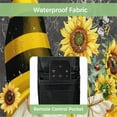 thumbnail image 4 of Outdoor TV Cover 30 to 32 Inches, Farmhouse Rustic Gnome Sunflower Bee Black Background Waterproof and Weatherproof TV Cover with Remote Control Pocket, Flat Screen TV Cover Protector for Outside TV, 4 of 6