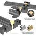thumbnail image 2 of T-Square Ruler, Wood Marking Hole Ruler with 180MM, Aluminum Alloy, Black, 2 of 5