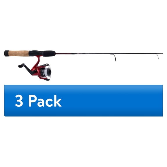 (3 pack) Ugly Stik Dock Runner Spinning Combo, 3' Medium Fishing Rod, 30 Size Reel