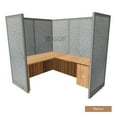 thumbnail image 3 of GOF 1 Person Workstation Cubicle (6’D x 6’W x 6’H) / Office Partition, Room Divider (72"H Cubicle with Desk, Artisan Grey), 3 of 5