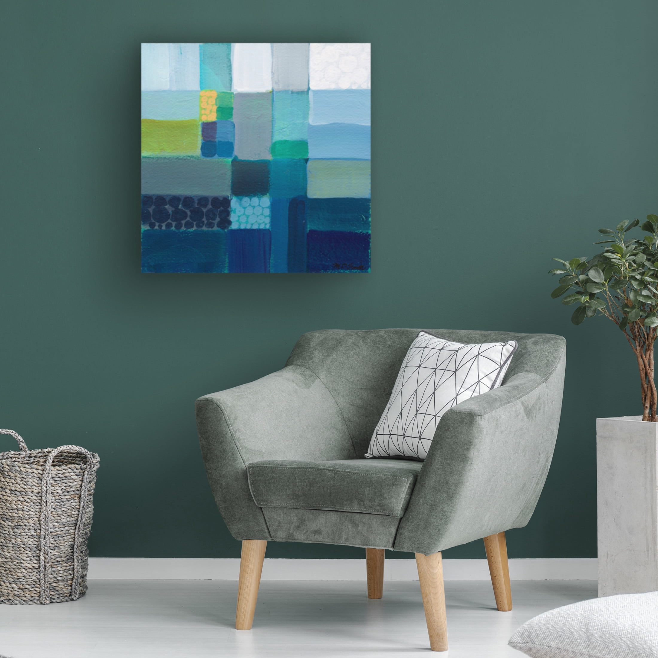 Canvas Wall Art - Mark David Smith 'Barbados' Wall Art for Living Room, Bedroom, or Office Décor by Trademark Fine Art - 14 x 14 Inches