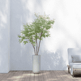 thumbnail image 3 of Ecopots Oslo High Durable Modern Round Indoor/Outdoor Recycled Based Composite Flower Pot Planter, White Grey, 20.5", 3 of 4