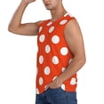 thumbnail image 3 of Fotbe Orange And White Polka Dot1 Men's Camiseta sin Mangas Estampada para Hombres, Playera Casual para Gimnasio, Entrenamiento, Playa-Medium, 3 of 7