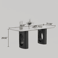 thumbnail image 2 of Sumdeal Luxurious Modern Dining Table,Black, 2 of 5