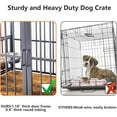 thumbnail image 3 of 41" Dog Crate Furniture with Adjustable Bowls, Indoor Furniture Style Wooden Dog Kennel, Decorative Dog Cage End Table for Small, Medium Dogs, Brown, 3 of 7