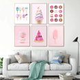 thumbnail image 2 of Póster de comida de helado de caramelo rosa de verano, lienzo Pop, arte de pared, imagen impresa, pintura, habitación de niñas, guardería, decoración del hogar, moda, 2 of 4