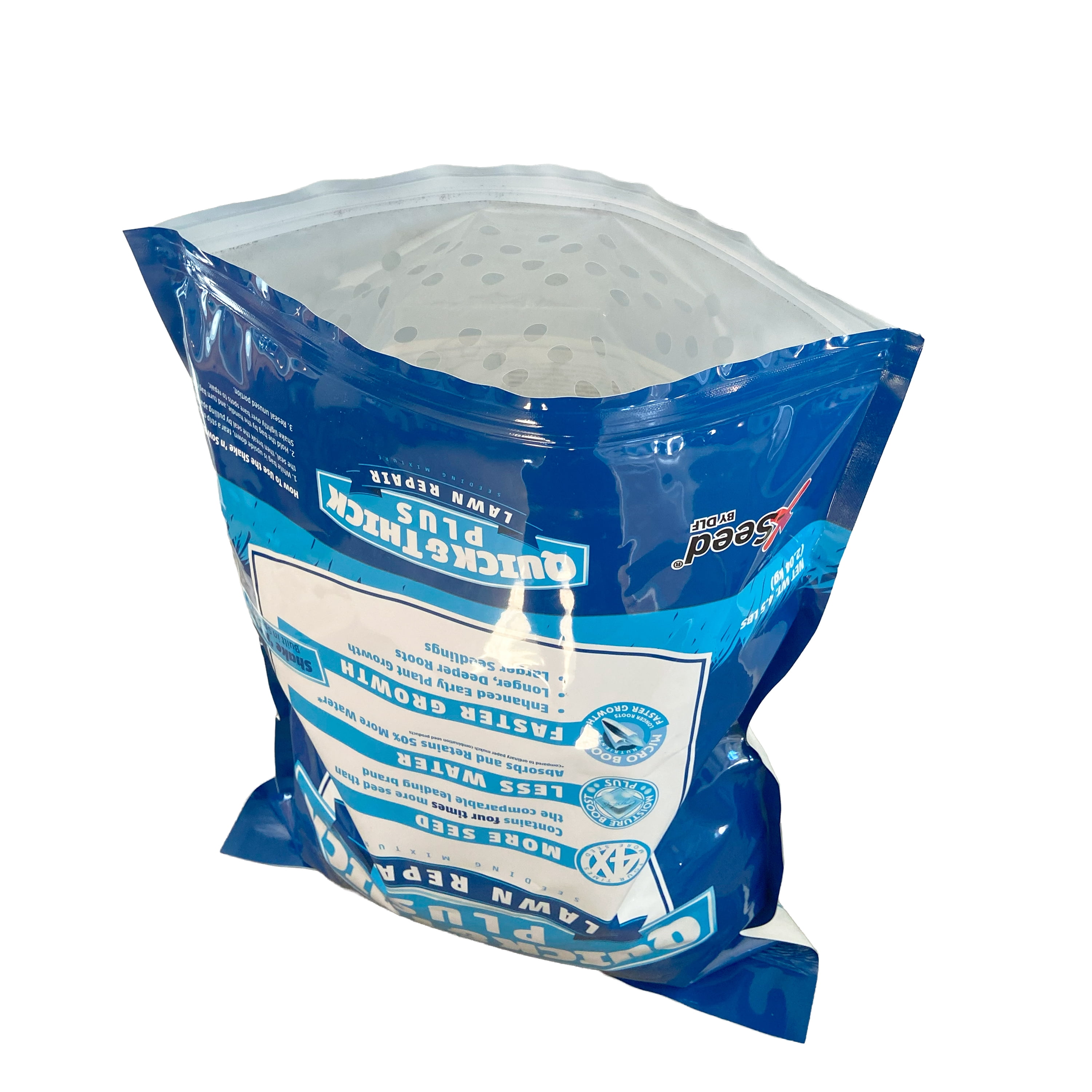 Quick & Thick Plus Lawn Repair 4.5 COMBINATION MULCH, SEED AND FERTILIZER. Covers 400 square feet.
