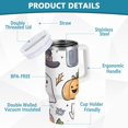 thumbnail image 2 of Yayeee 30oz Stainless Steel Tumbler with Straw and Handle Double-Wall Insulated Travel Water Bottle, Blue Magical Halloween, 2 of 8