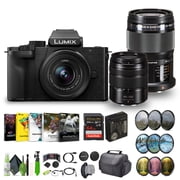 Panasonic Lumix G100D 4K Mirrorless Vlogging Camera, Youtube Vlogger Kit Bundle with M.Zuiko Digital ED 60mm f/2.8 Macro Lens Micro Four Thirds + 12-32mm + G Vario 45-150mm Lenses + Vlog Accessories