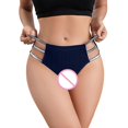 thumbnail image 4 of Gibobby Ropa interior termica Ropa interior de mujer Bragas de encaje sexy Estiramiento Hipster Calzoncillos Ropa interior Señora Ropa interior(Azul， M), 4 of 5