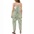 thumbnail image 3 of Odeerbi 5-14 Años Niñas Traje de Verano Floral Impresión Camisola Romper Casual Overalls Bib Pantalones Generales Con Bolsillos, 3 of 6