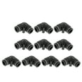 thumbnail image 1 of Conectores de aire de empuje para conectar Unique Bargains 5/16" 90 grados dos vías plástico 10 piezas tono negro plateado, 1 of 1