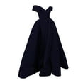 thumbnail image 1 of Off Shoulder Long Slit Prom Dresses A-Line Satin Formal Evening Party Gowns with Pockets, 1 of 4