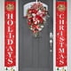 thumbnail image 5 of Corona navideña para puerta de entrada/Corona navideña de camión rojo/Corona de otoño/Corona para puerta de casa interior y exterior/Corona navideña/Árbol de Navidad decorativo colgante, 5 of 7