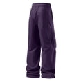 thumbnail image 4 of Mens Loose Fit Cargo Pants with Elastic Waistband Multiple Pockets Casual Straight Leg Trousers for Daily Wear, 4 of 4