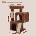 thumbnail image 5 of PAWZ Road 30" Cat Tree Condo with Sisal Scratcing Post Tower Ramp for Indoor Cats,Brown, 5 of 8