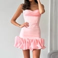 thumbnail image 3 of Vestido túnica sexy con dobladillo floral Estilo vintage Mujeres Slim Fit Ropa de fiesta de cóctel FLhrweasw Nuevo, 3 of 8