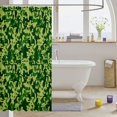 thumbnail image 3 of Manfei Abstract Camouflage Shower Curtain 72Wx72L, Countryside Camo Shower Curtain 72Wx72L, Lime Green, 3 of 5