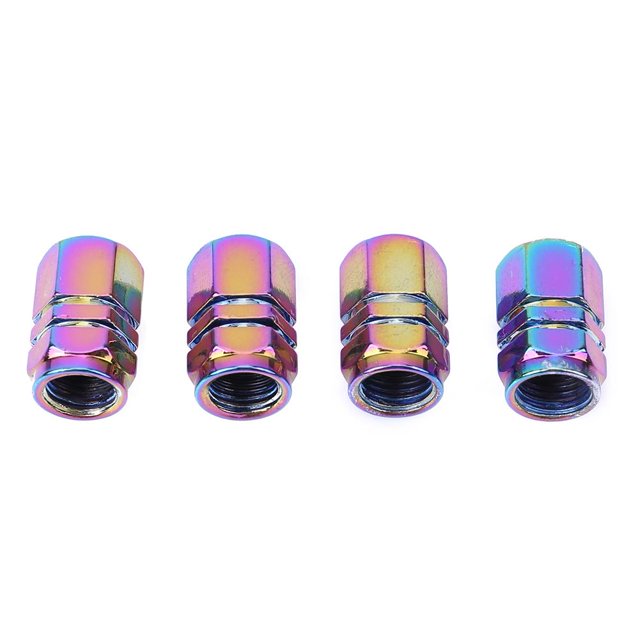 (4 Piezas) Tapas Válvulas Aleación Aluminio Meizui Symphony para Automóviles Y Motocicletas Tapas Válvulas Colores Hexagonales
