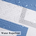 thumbnail image 2 of Modern Geometric Shower Curtain Blue, Waterproof Shower Curtains and Polyester Bath Curtain for Bathroom, Textured Fabric Shower Curtain Set with 12 Hooks, Machine Washable, 72 x 72 inch, 2 of 6
