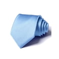 thumbnail image 2 of Light Blue Striped Solid Color 3.15" Necktie Men's Formal Shirt Accessories Trendy Fashion Hand Knotted 8CM Tie, 2 of 8