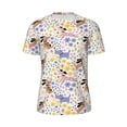 thumbnail image 5 of Wukai Floral Puppy Print Men's Short-Sleeved Mesh T-Shirt,Quick-Dry Short Sleeve Workout T-Shirt-6X-Large, 5 of 8