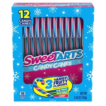 SweeTarts Holiday Candy Cane Assorted Variety Pack, 5.28 oz, 12 Count