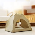 thumbnail image 4 of All-Season Covered Cat Bed, Cozy Pet Tent Cave with Soft Cushion for Indoor Cats, Washable Enclosed Sleeping House, 4 of 5