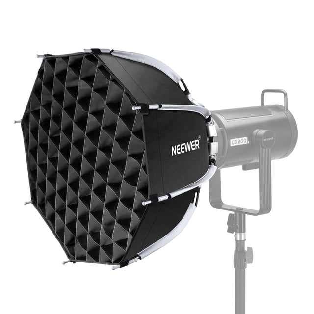 Softbox Neewer octogonal de 18/45 cm con rejilla en forma de panal y bolsa
