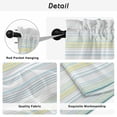 thumbnail image 5 of Aqua Yellow Stripe Tier Curtains, Abstract Art Modern Vertical Striped Light Filtering Kitchen Curtains, 2Pcs Rod Pocket Half Window Treatments Panels for Sink Cafe Cabinet Basement 27.5x45 Inches, 5 of 9